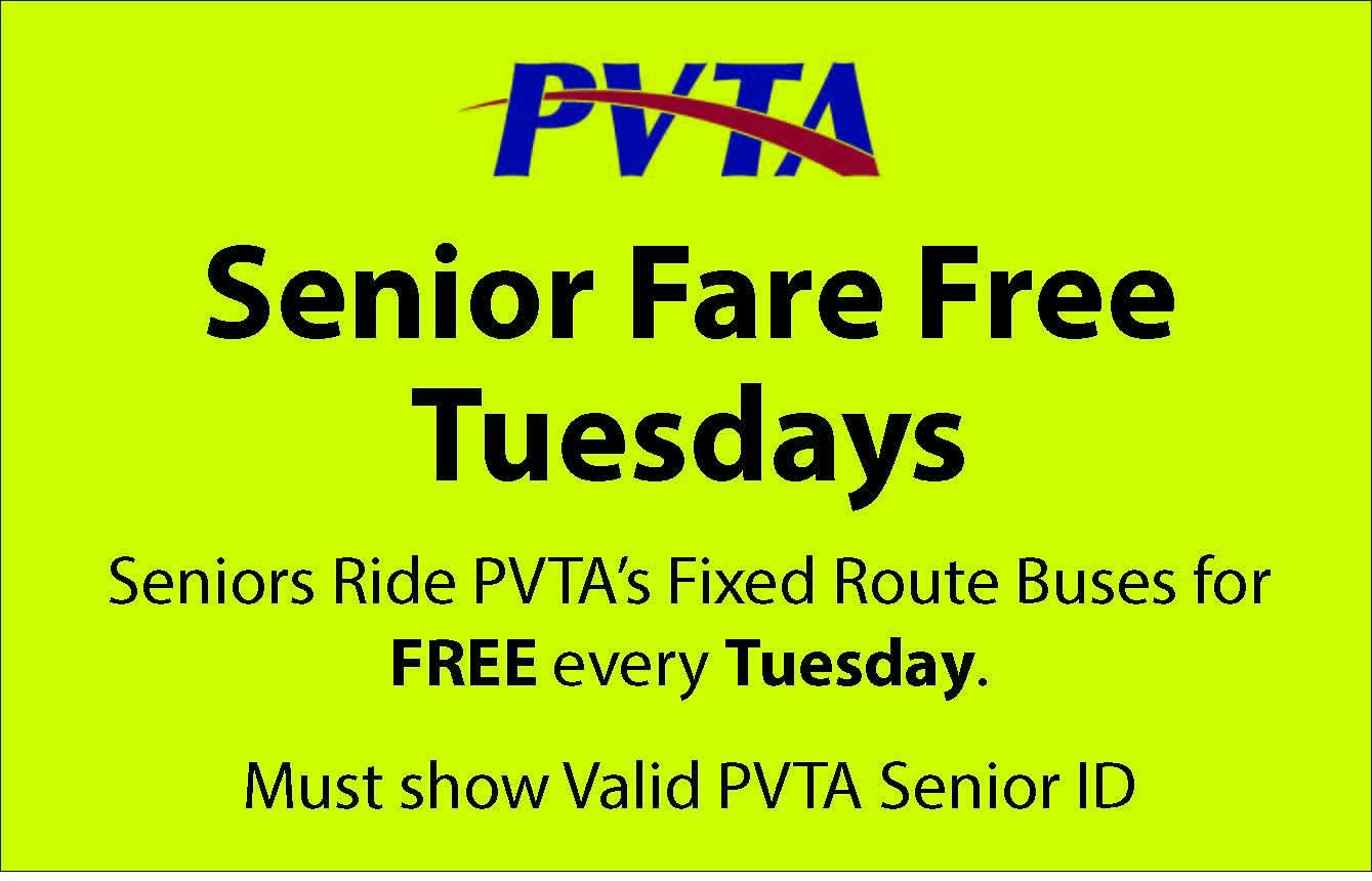 Senior Fare Free Tuesdays Card